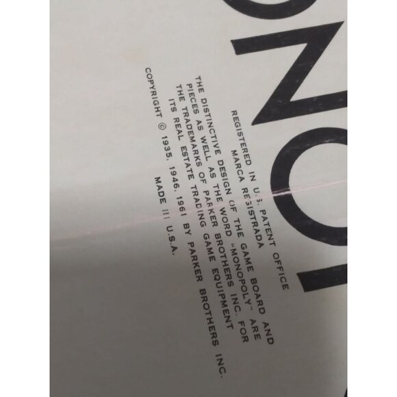 Vintage Parker Brothers Monopoly Board Game 1961 Edition READ Description - Picture 6 of 15